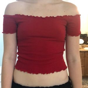 Off shoulder Brandy Melville crop top